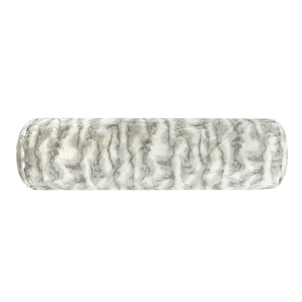Grey Dearfoams Fur Bolster Pillow Grey Dearfoams Fur Bolster Pillow